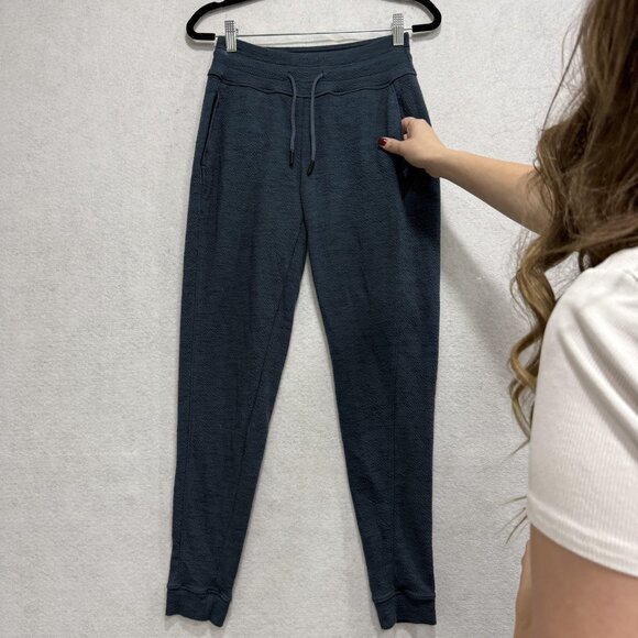 prAna Jogger Pants Womens XS Blue Recycled Polyester Zip Pockets Soft 1963871 - Picture 2 of 11
